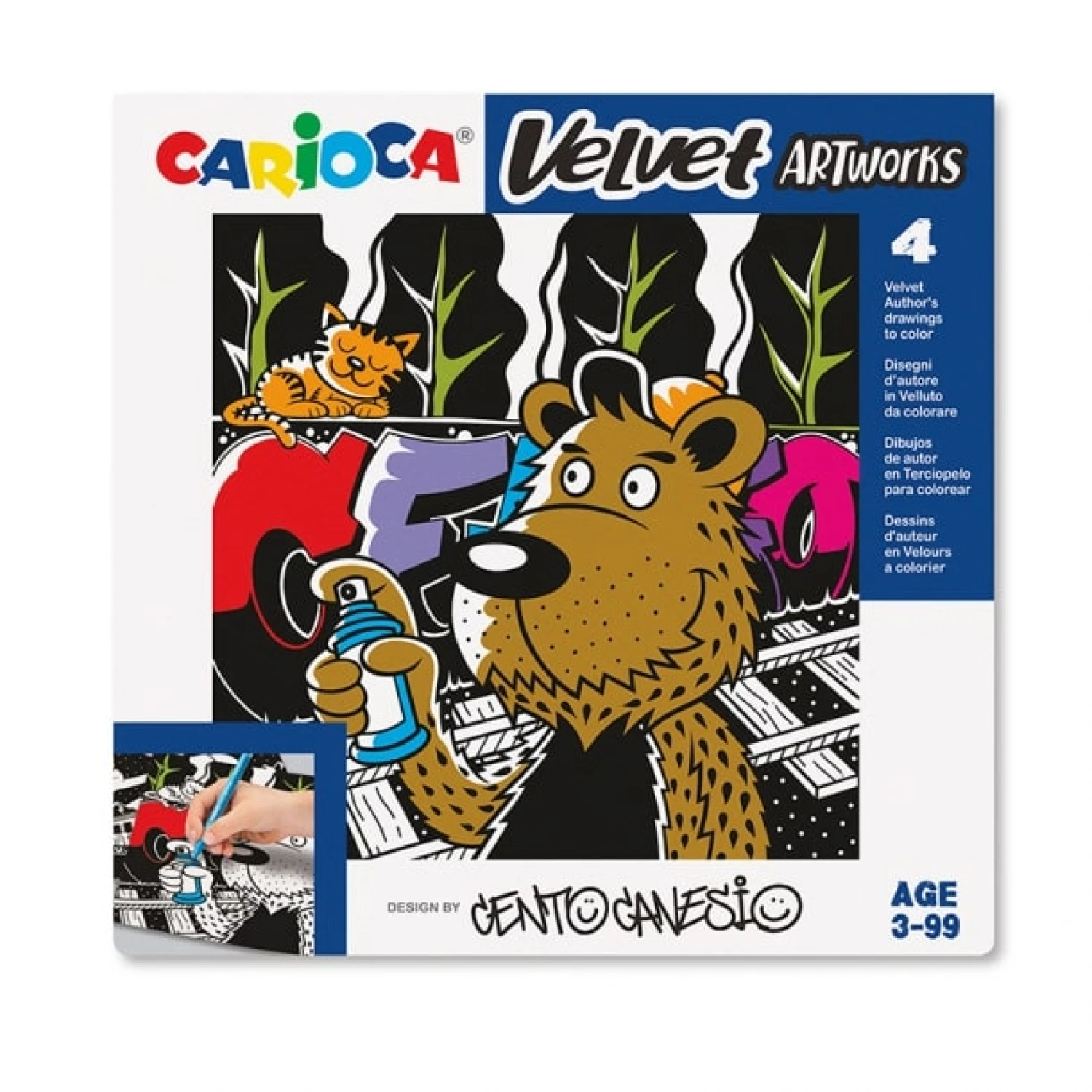 Dibujo Carioca en Terciopelo x 4 - AR