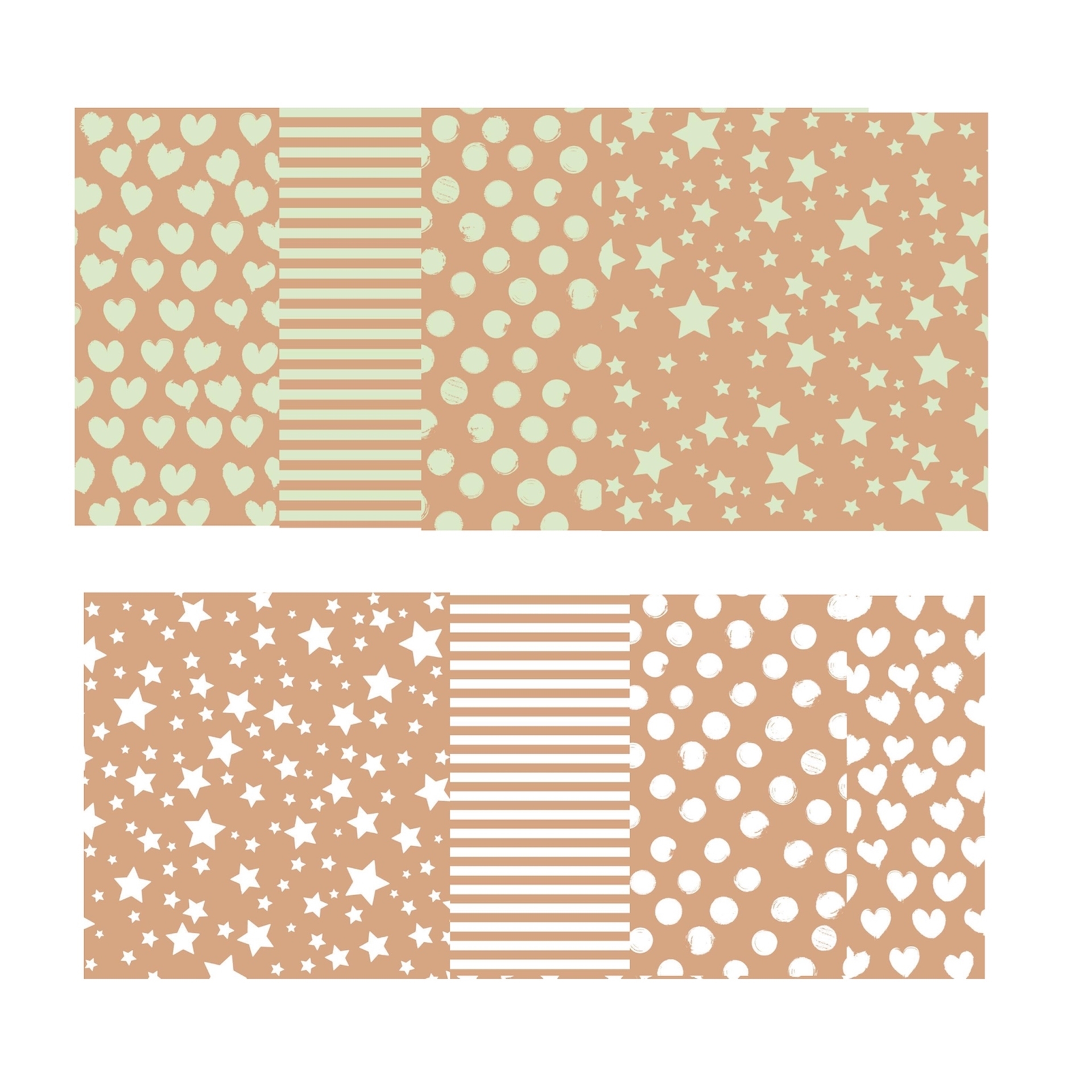 Papel Regalo Kraft 50x70cm 8 diseños -  VV